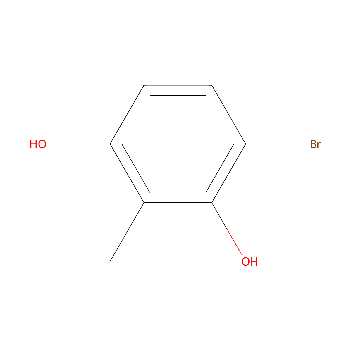 4-Bromo-2-methylbenzene-1,3-diol molecular structure, CAS 139553-46-1