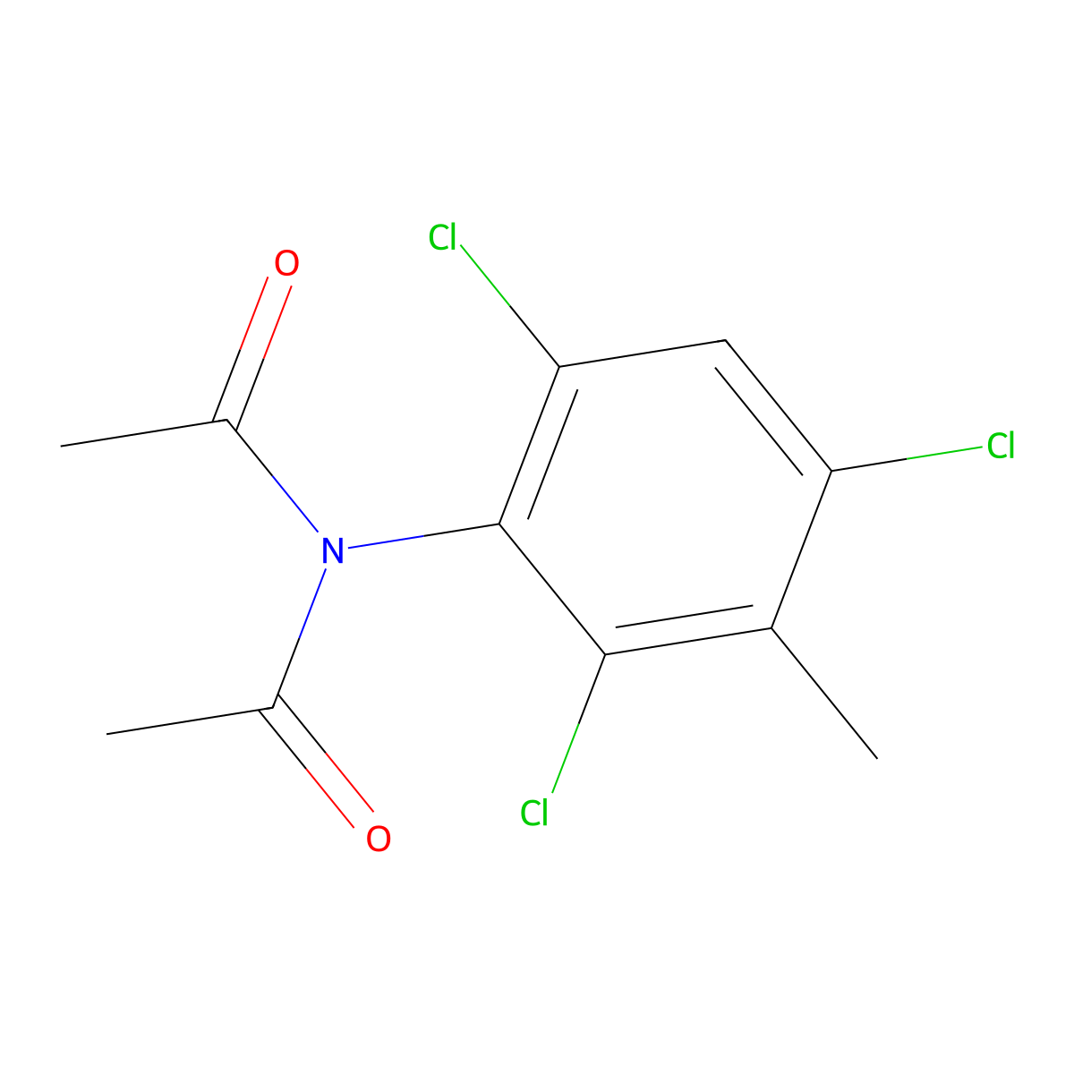 N-Acetyl-N-(2,4,6-trichloro-3-methylphenyl)acetamide molecular structure, CAS 139553-69-8