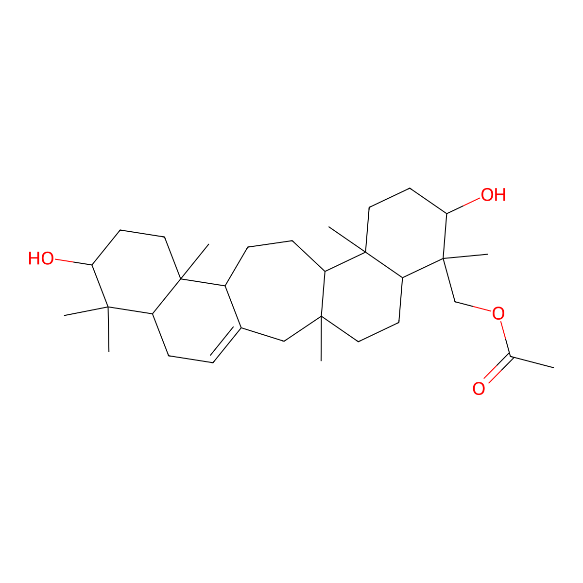 24-O-Acetyllycoclavanol molecular structure, CAS 13956-53-1