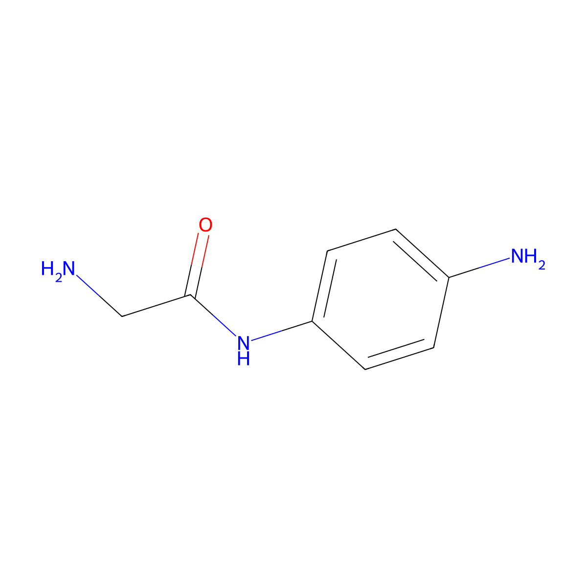 2-amino-N-(4-aminophenyl)acetamide molecular structure, CAS 1395638-29-5