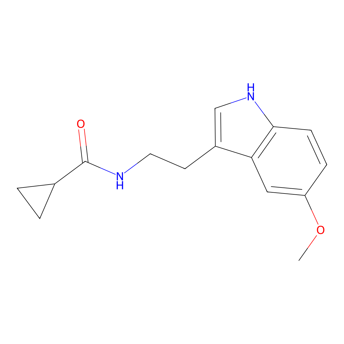 N-(2-(5-methoxy-1H-indol-3-yl)ethyl)cyclopropanecarboxamide molecular structure, CAS 139564-01-5