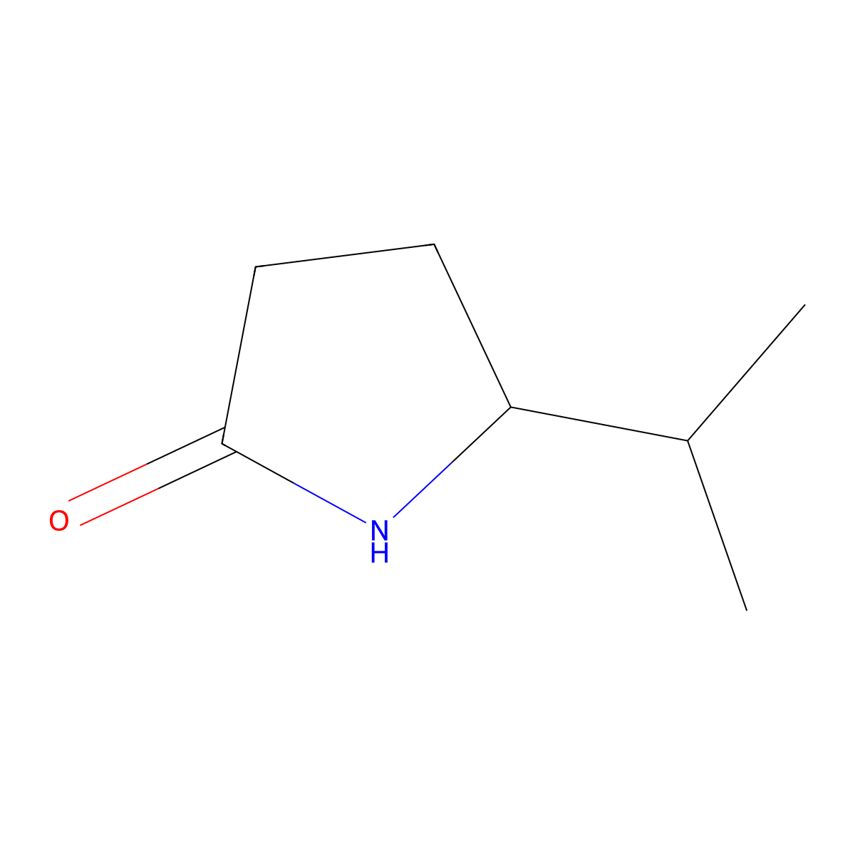 (5S)-5-(propan-2-yl)pyrrolidin-2-one molecular structure, CAS 139564-41-3