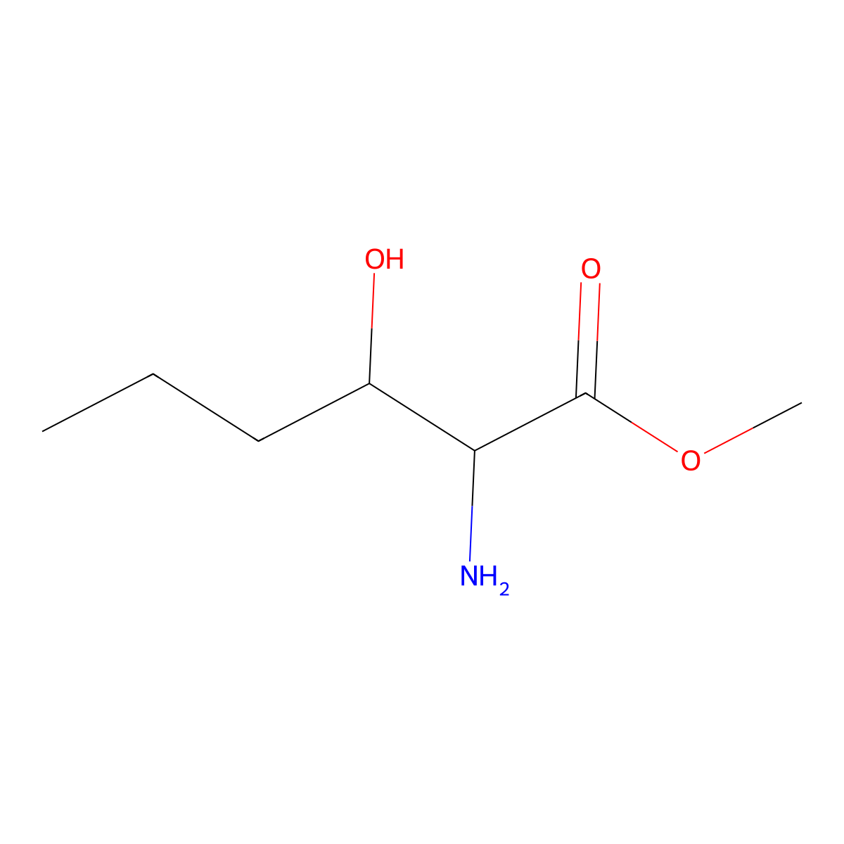 threo-3-Hydroxy-L-norleucine Methyl Ester molecular structure, CAS 139564-70-8