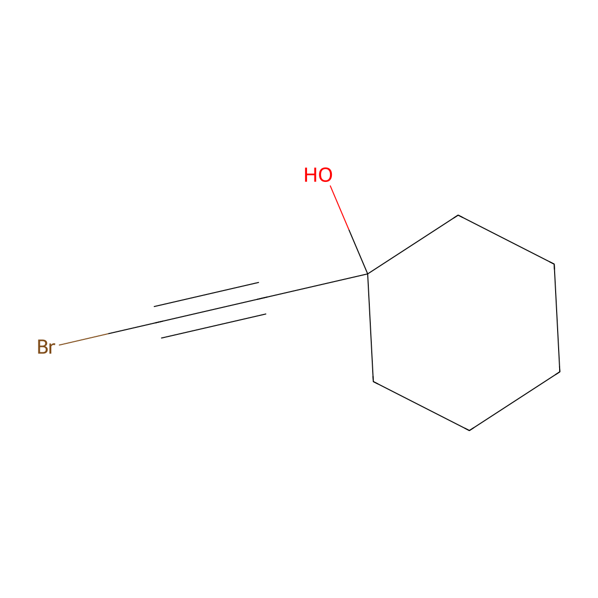 1-(2-Bromoethynyl)cyclohexanol molecular structure, CAS 13957-27-2