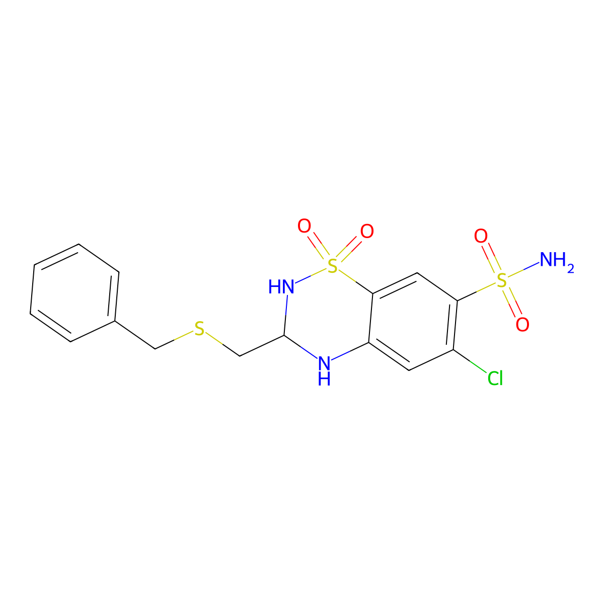 Hydrobentizide molecular structure, CAS 13957-38-5