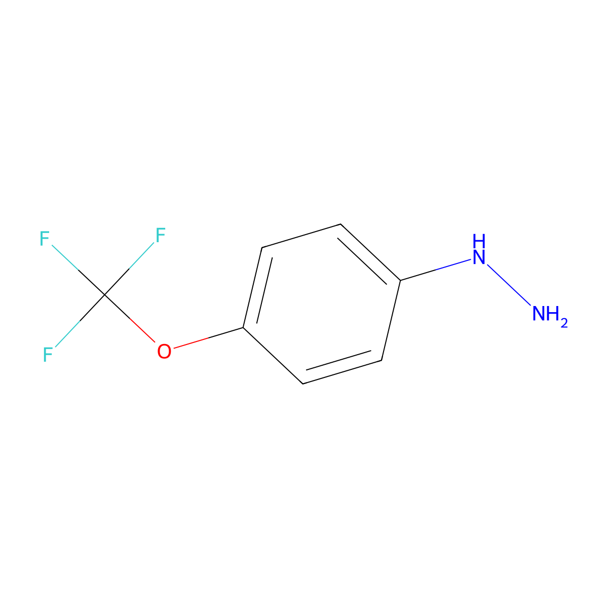 [4-(Trifluoromethoxy)phenyl]hydrazine molecular structure, CAS 13957-54-5