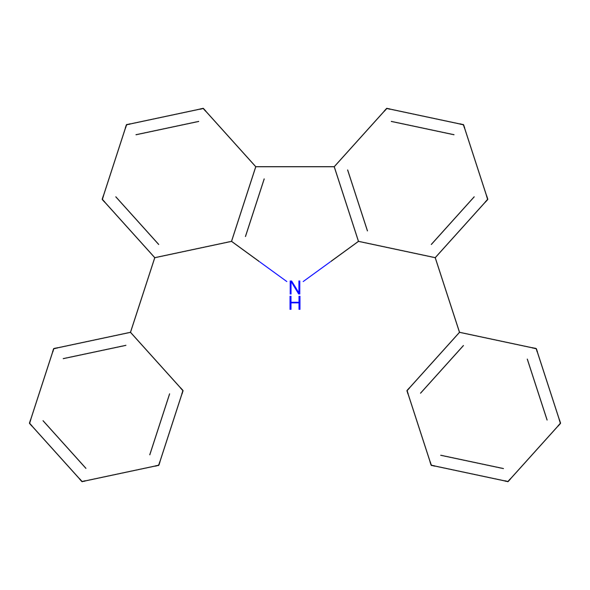 1,8-Diphenyl-9H-carbazole molecular structure, CAS 1395717-74-4