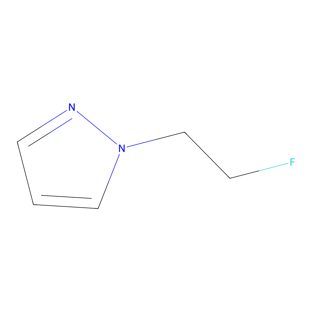 1-(2-fluoroethyl)-1H-pyrazole molecular structure, CAS 139578-67-9