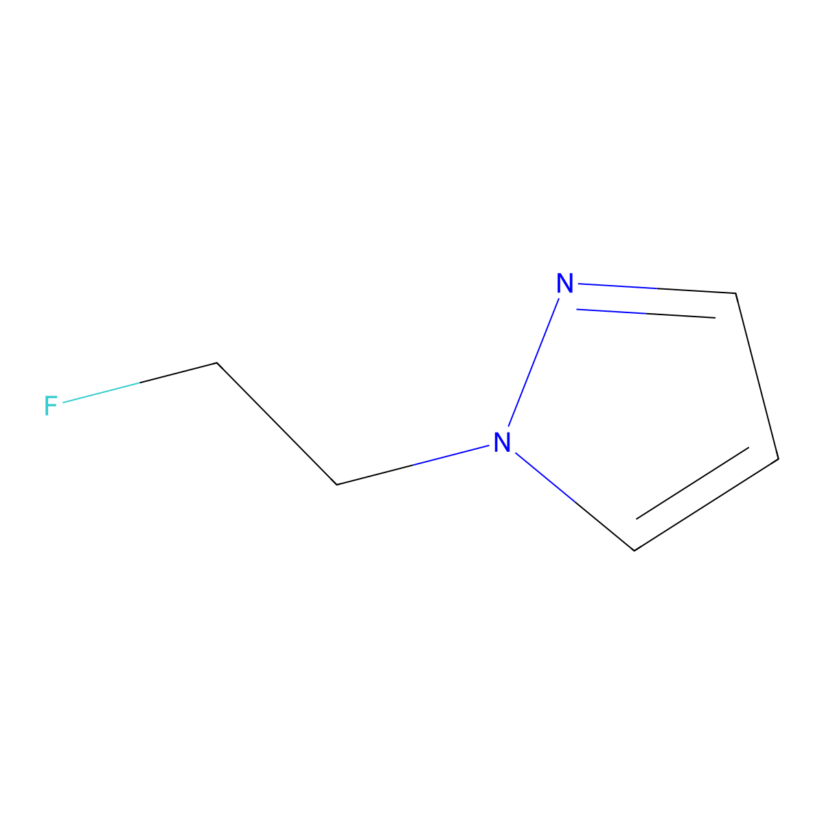 1-(2-fluoroethyl)-1H-pyrazole molecular structure, CAS 139578-67-9