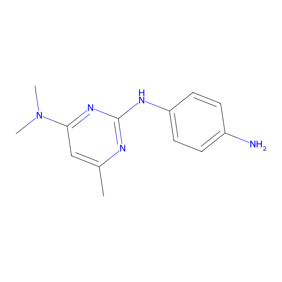 N2-(4-aminophenyl)-N4,N4,6-trimethylpyrimidine-2,4-diamine molecular structure, CAS 1395786-40-9