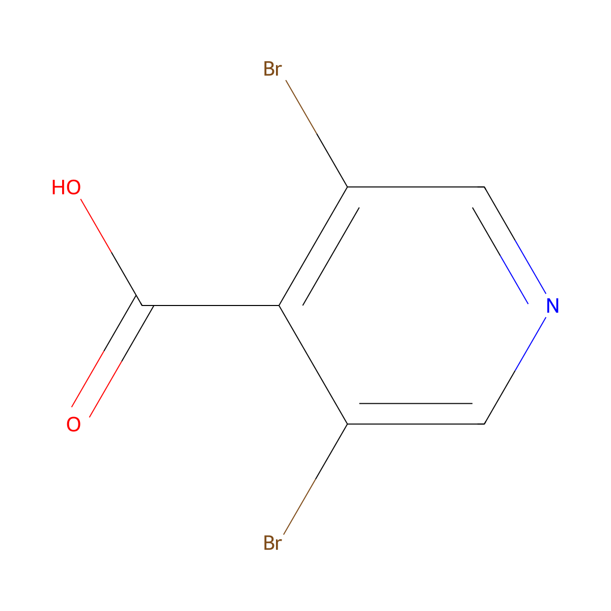 3,5-Dibromopyridine-4-carboxylic acid molecular structure, CAS 13958-91-3