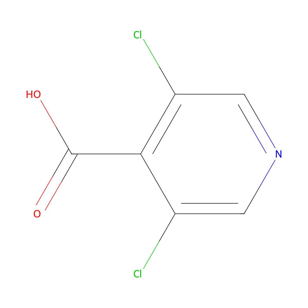 3,5-Dichloroisonicotinic acid molecular structure, CAS 13958-93-5