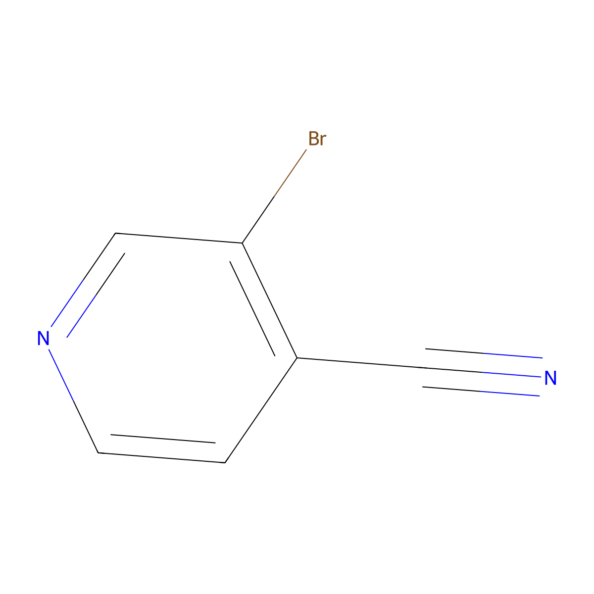 3-Bromo-4-cyanopyridine molecular structure, CAS 13958-98-0