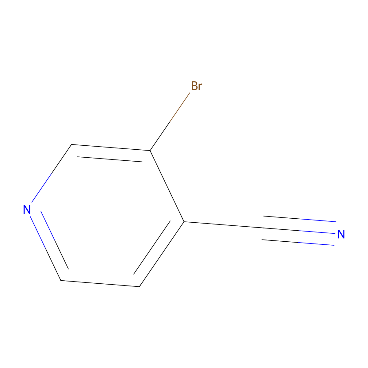 3-Bromo-4-cyanopyridine molecular structure, CAS 13958-98-0