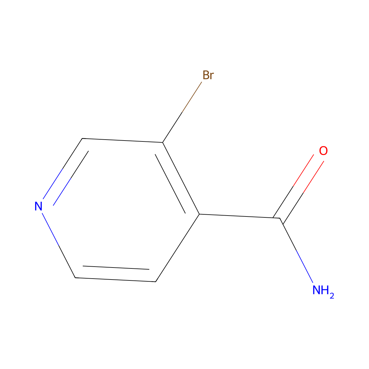 3-Bromoisonicotinamide molecular structure, CAS 13958-99-1