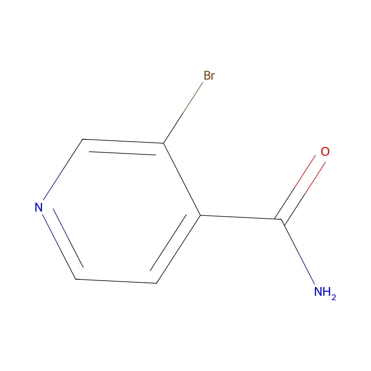 3-Bromoisonicotinamide molecular structure, CAS 13958-99-1