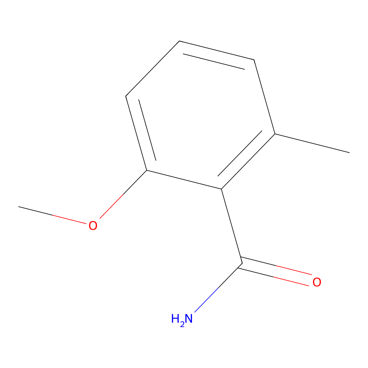 2-Methoxy-6-Methylbenzamide molecular structure, CAS 139583-90-7