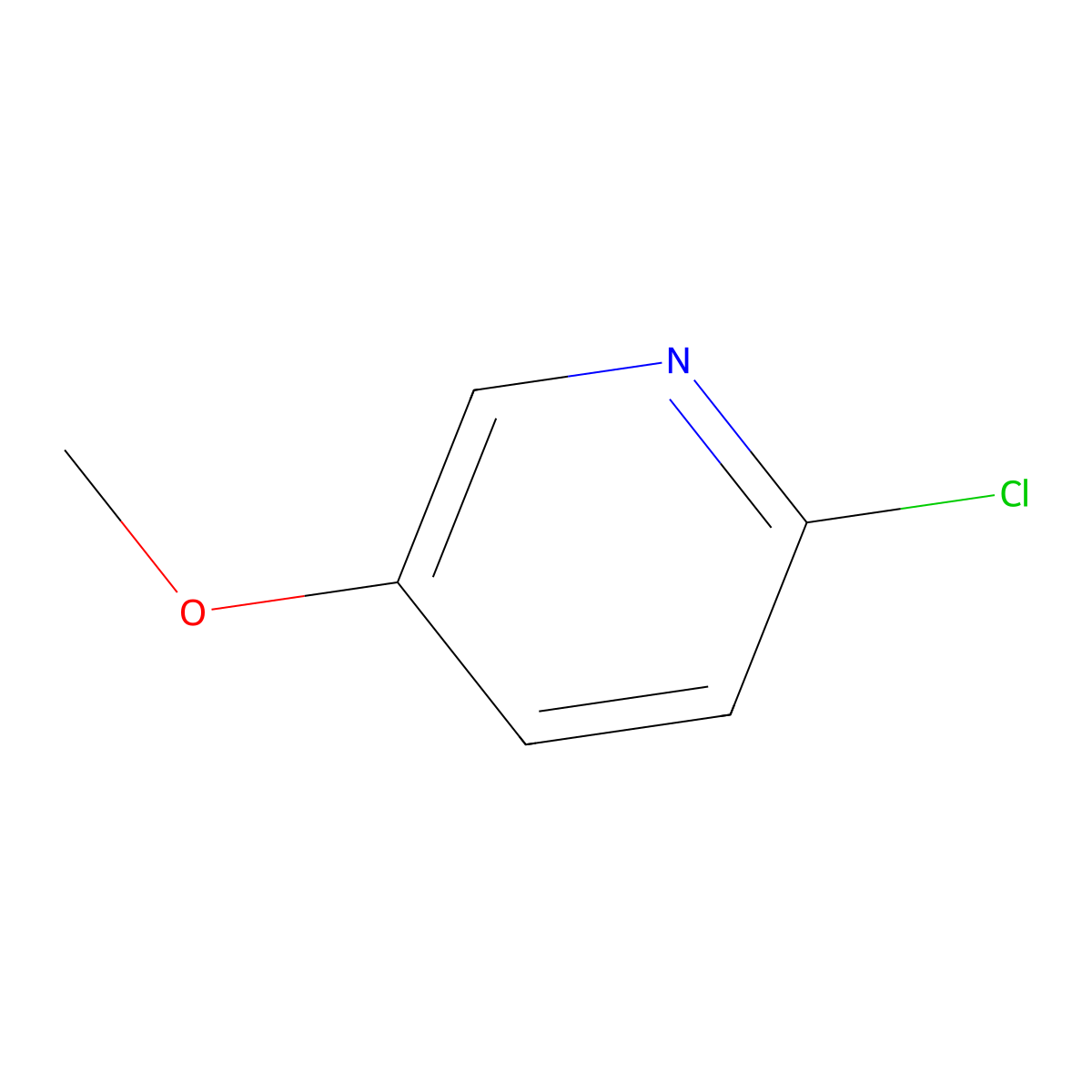 2-Chloro-5-methoxypyridine molecular structure, CAS 139585-48-1