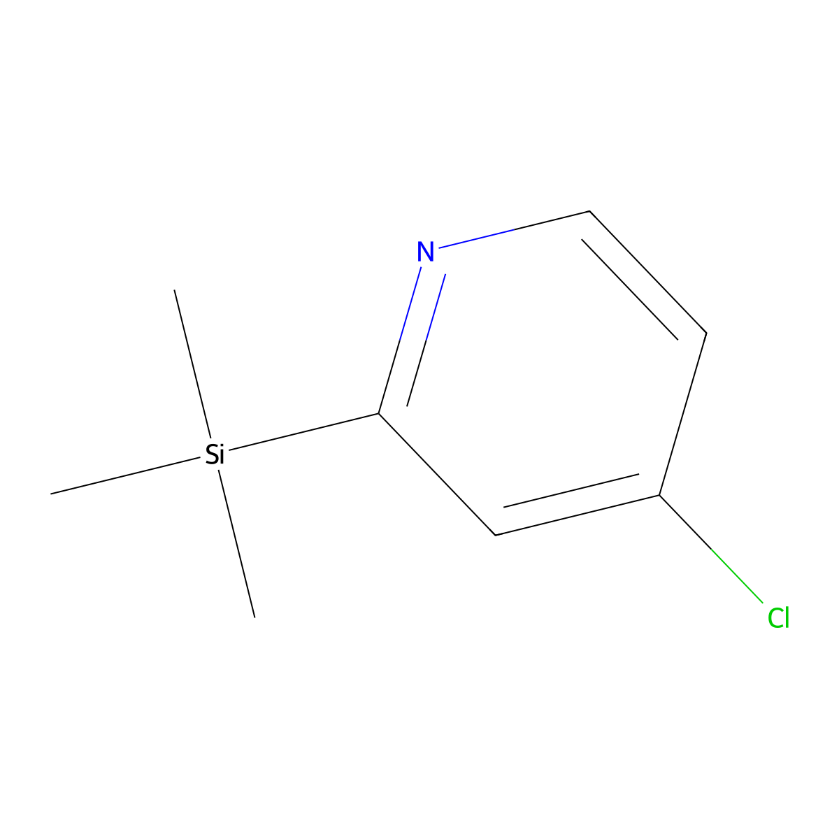 4-Chloro-2-trimethylsilylpyridine molecular structure, CAS 139585-50-5