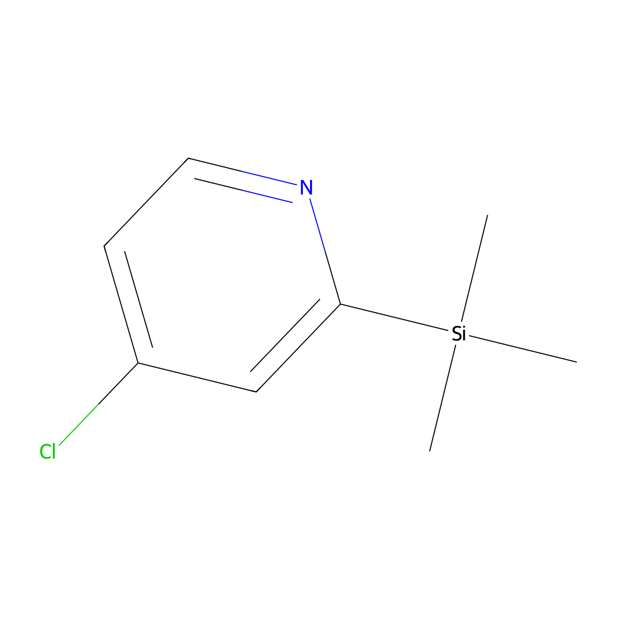 4-Chloro-2-trimethylsilylpyridine molecular structure, CAS 139585-50-5