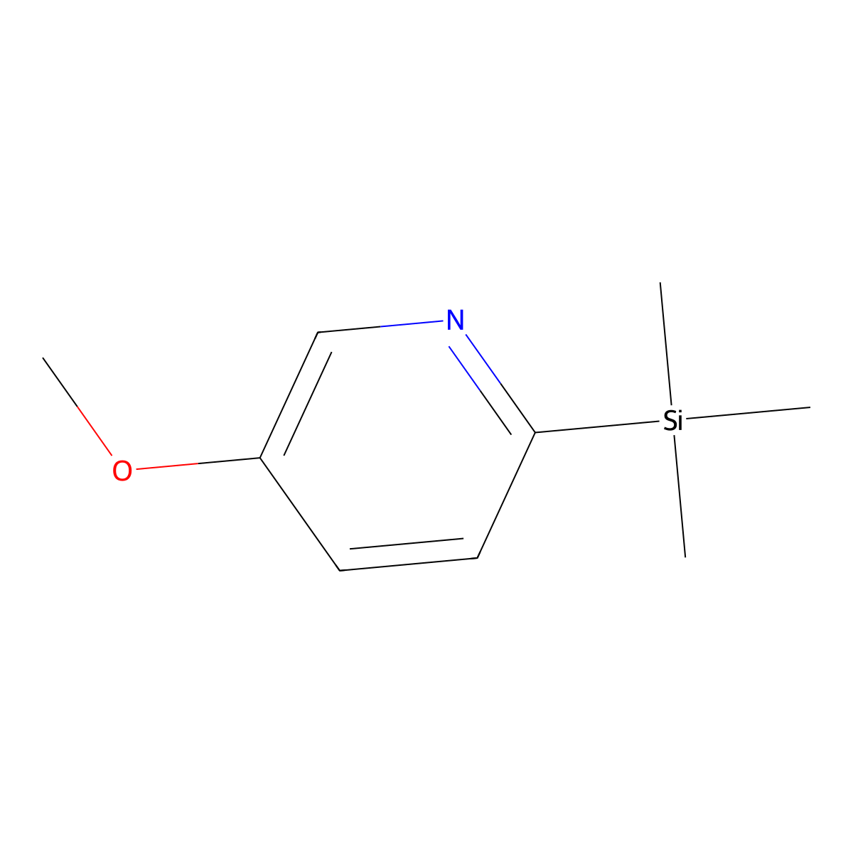 5-Methoxy-2-(trimethylsilyl)pyridine molecular structure, CAS 139585-64-1