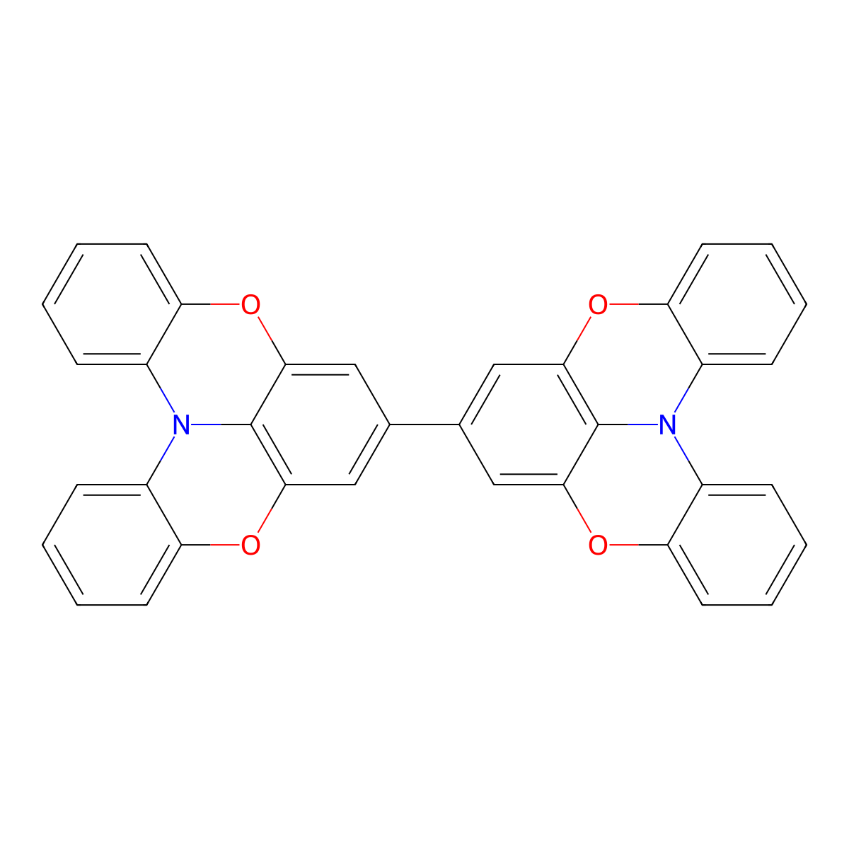 7,7'-Bi[1,4]benzoxazino[2,3,4-kl]phenoxazine molecular structure, CAS 1395881-55-6