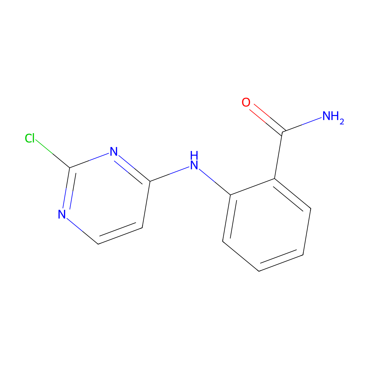 2-((2-Chloropyrimidin-4-yl)amino)benzamide molecular structure, CAS 1395886-42-6