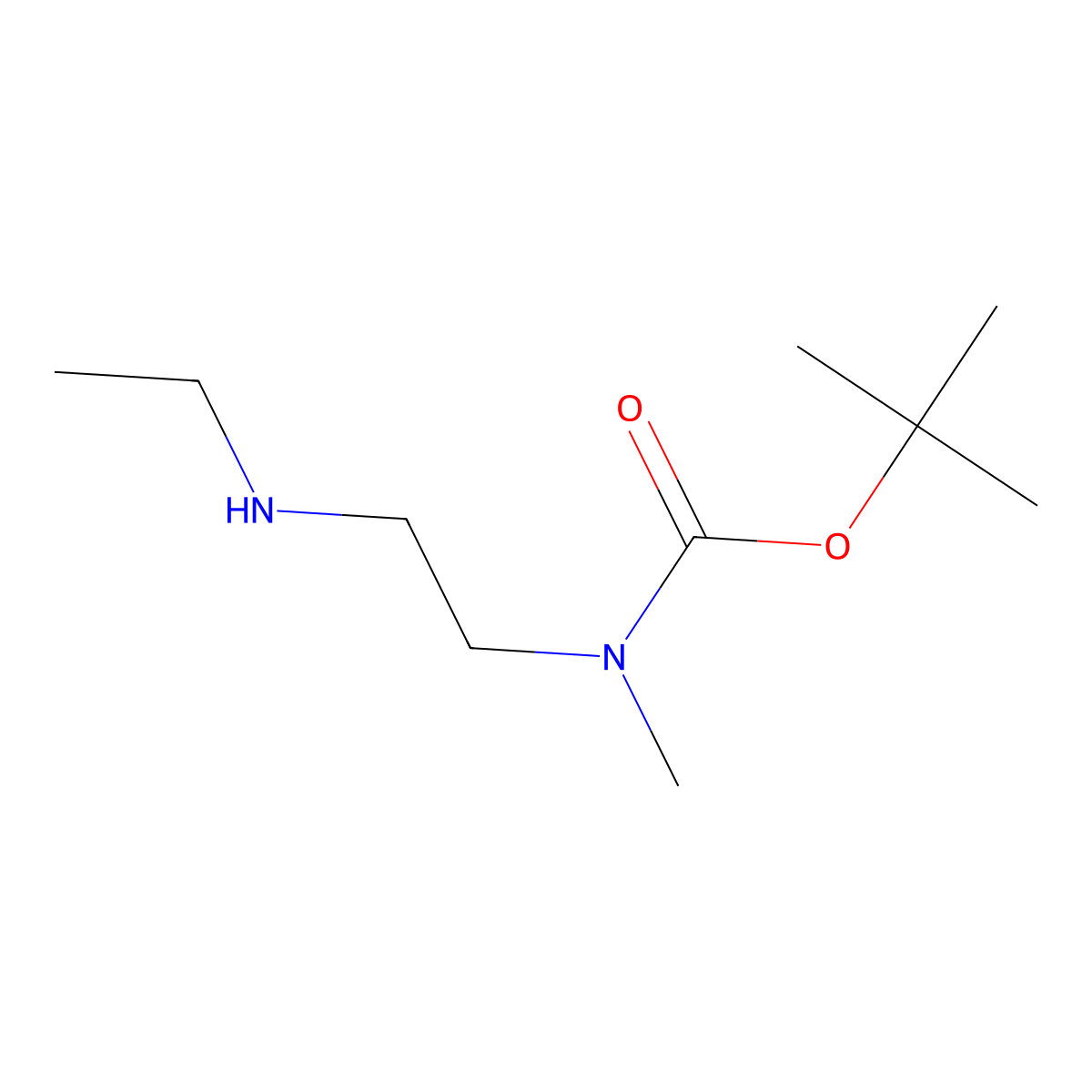 (2-Ethylamino-ethyl)-methyl-carbamic acid tert-butyl ester molecular structure, CAS 1395890-07-9