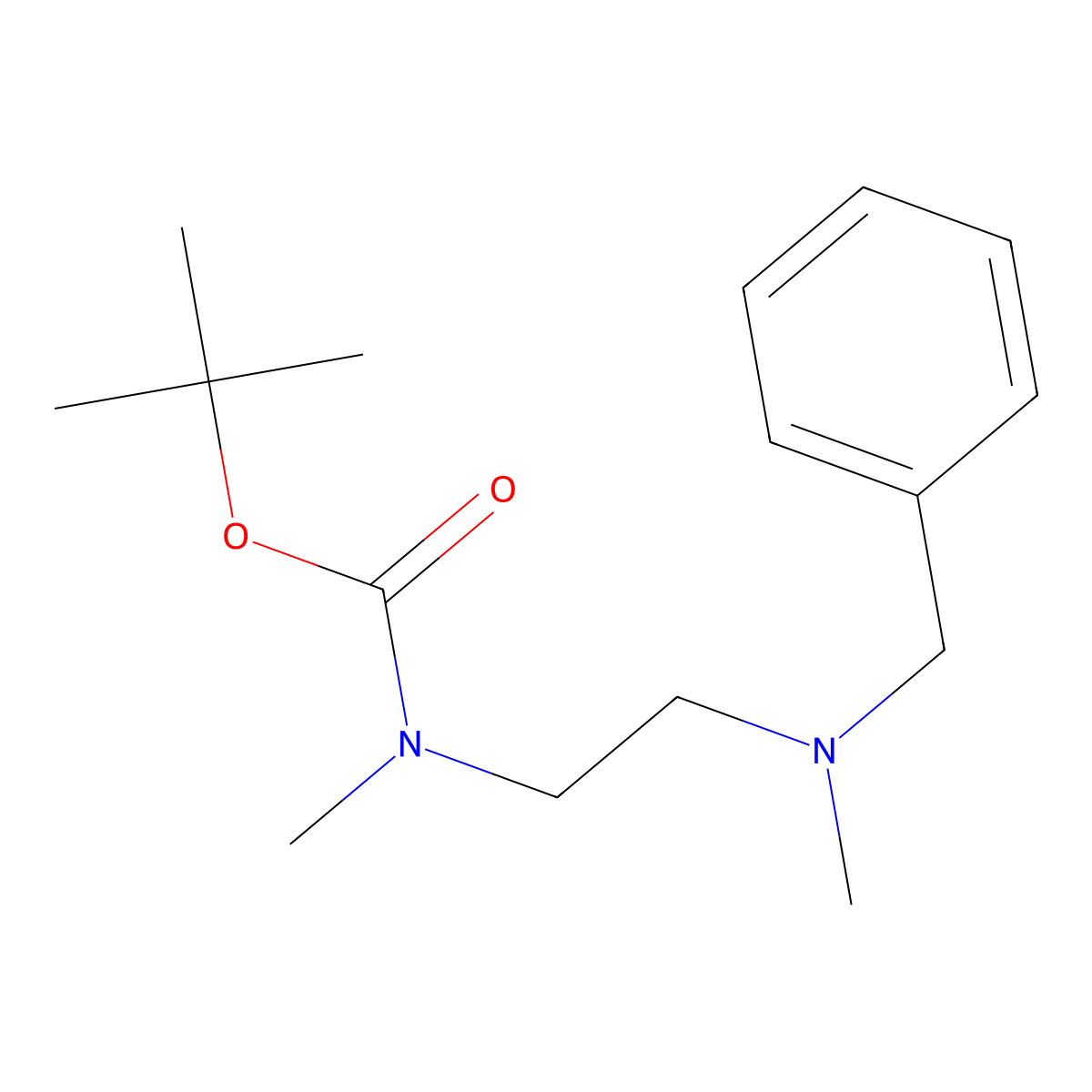 Tert-butyl 2-(benzyl(methyl)amino) ethyl(methyl)carbamate molecular structure, CAS 1395890-46-6