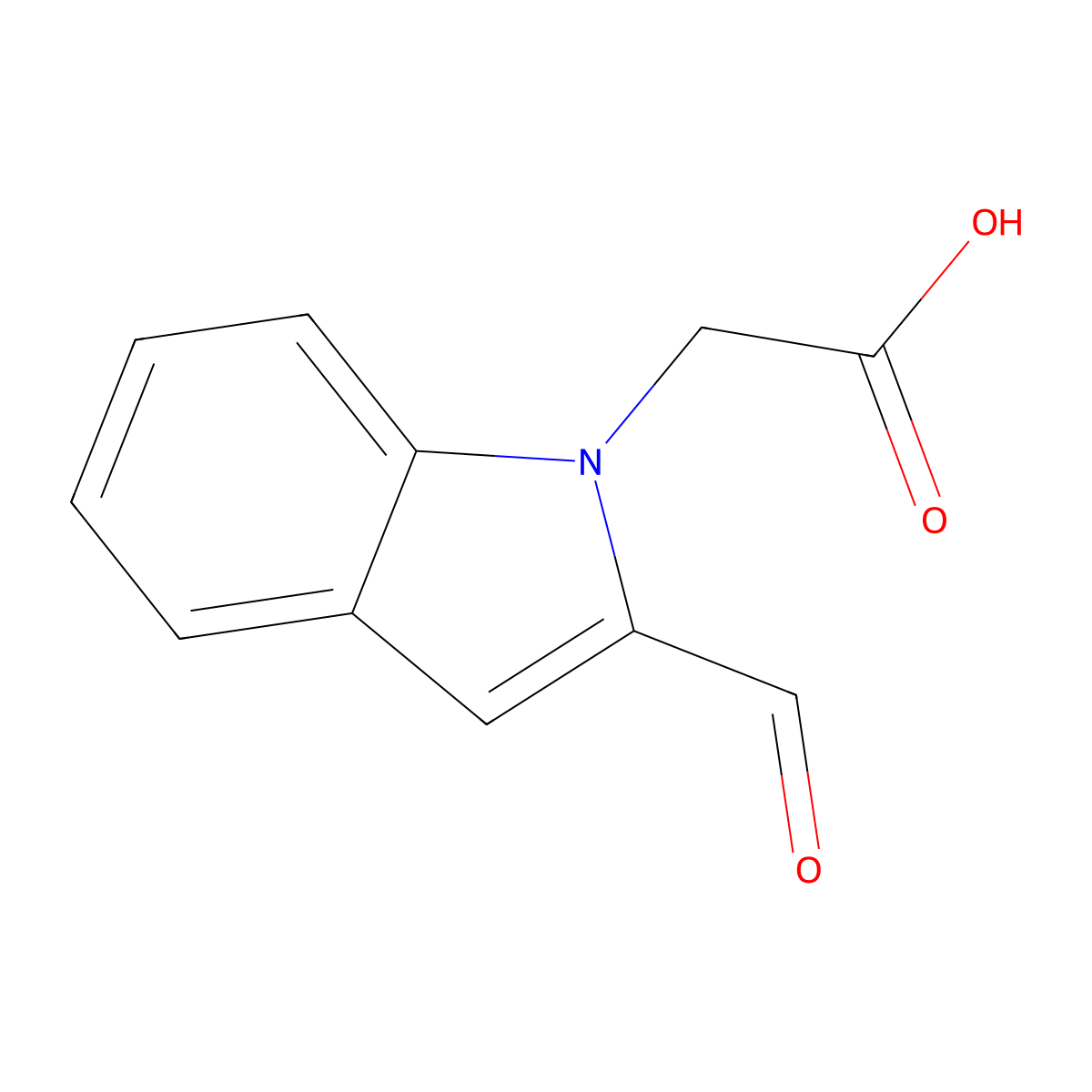 2-(2-Formylindol-1-yl)acetic acid molecular structure, CAS 1395896-92-0