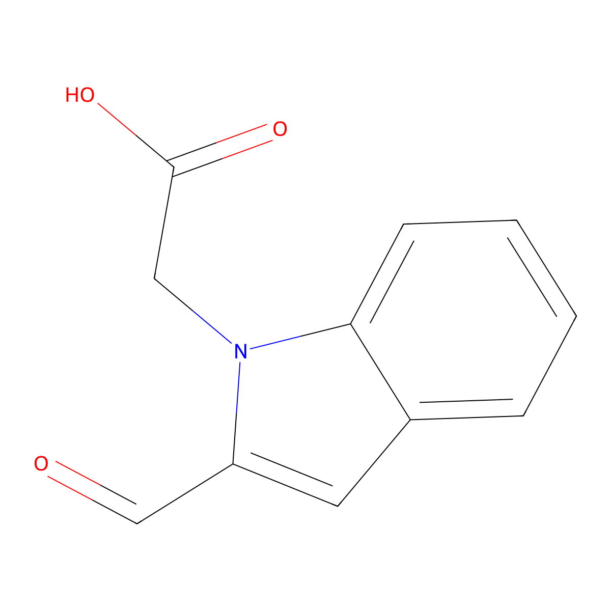 2-(2-Formylindol-1-yl)acetic acid molecular structure, CAS 1395896-92-0