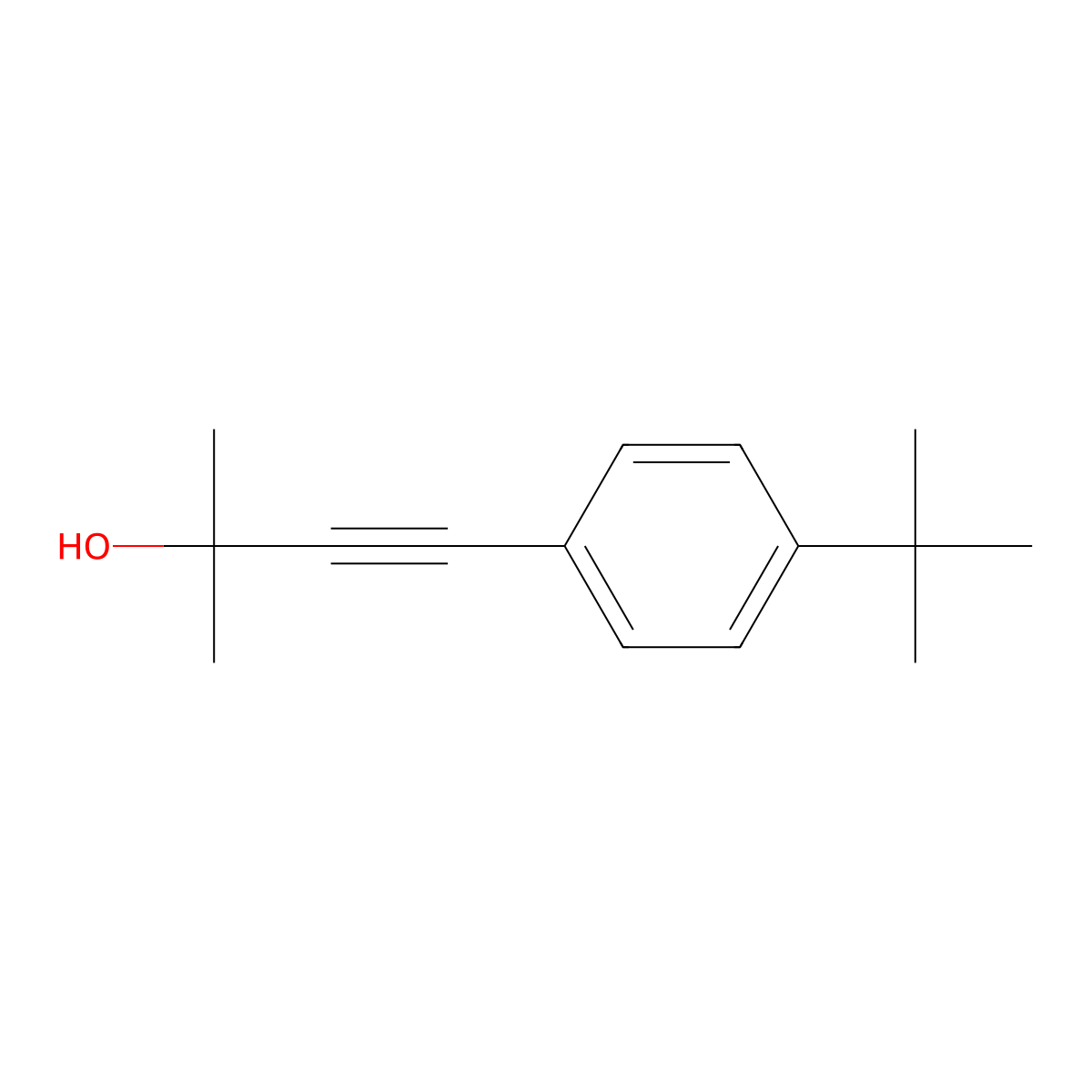 4-[4-(1,1-Dimethylethyl)phenyl]-2-methyl-3-butyn-2-ol molecular structure, CAS 1395898-10-8