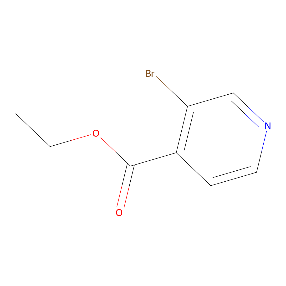 Ethyl 3-bromoisonicotinate molecular structure, CAS 13959-01-8