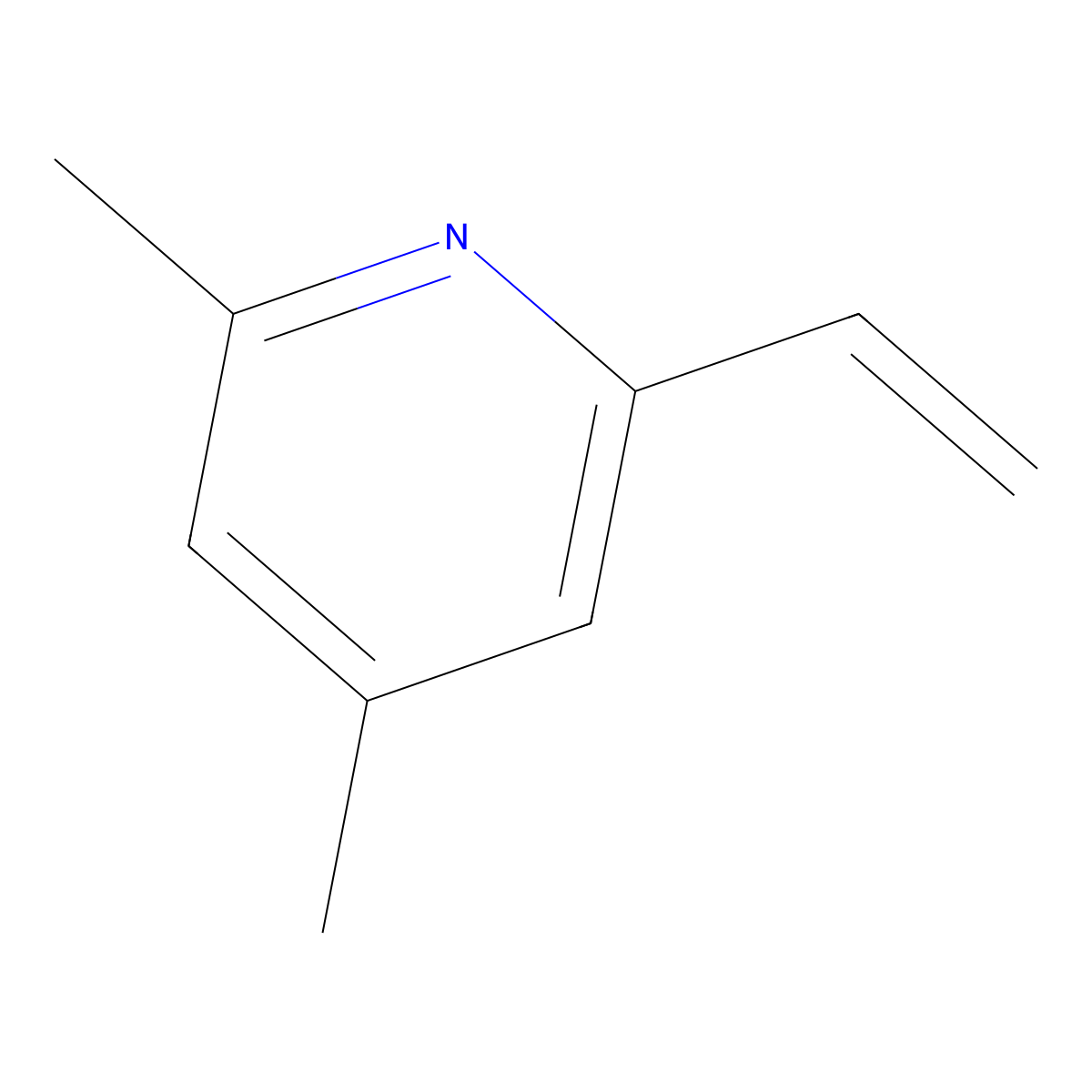 2-Ethenyl-4,6-dimethyl-pyridine molecular structure, CAS 13959-30-3