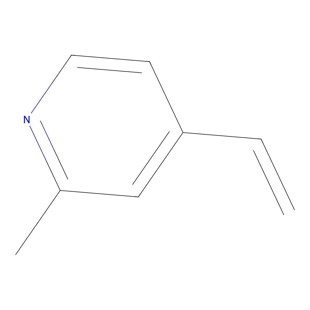 2-Methyl-4-vinylpyridine molecular structure, CAS 13959-33-6