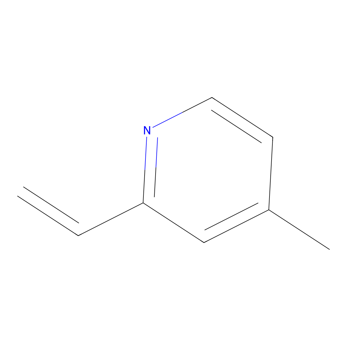 2-Vinyl-4-picoline molecular structure, CAS 13959-34-7