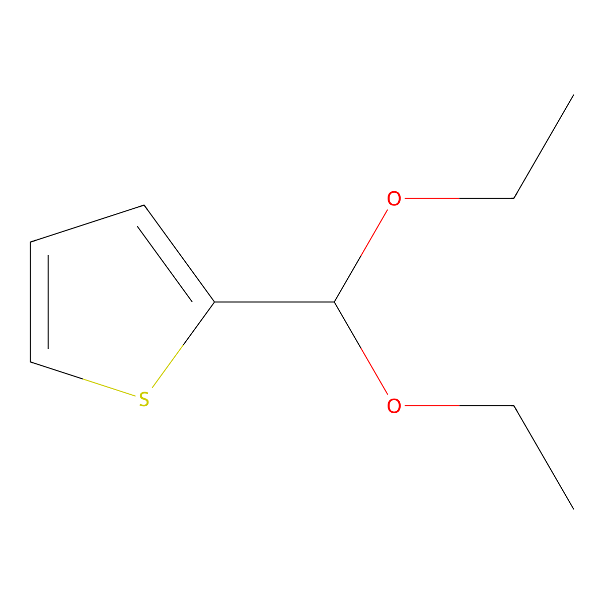 2-(Diethoxymethyl)thiophene molecular structure, CAS 13959-97-2