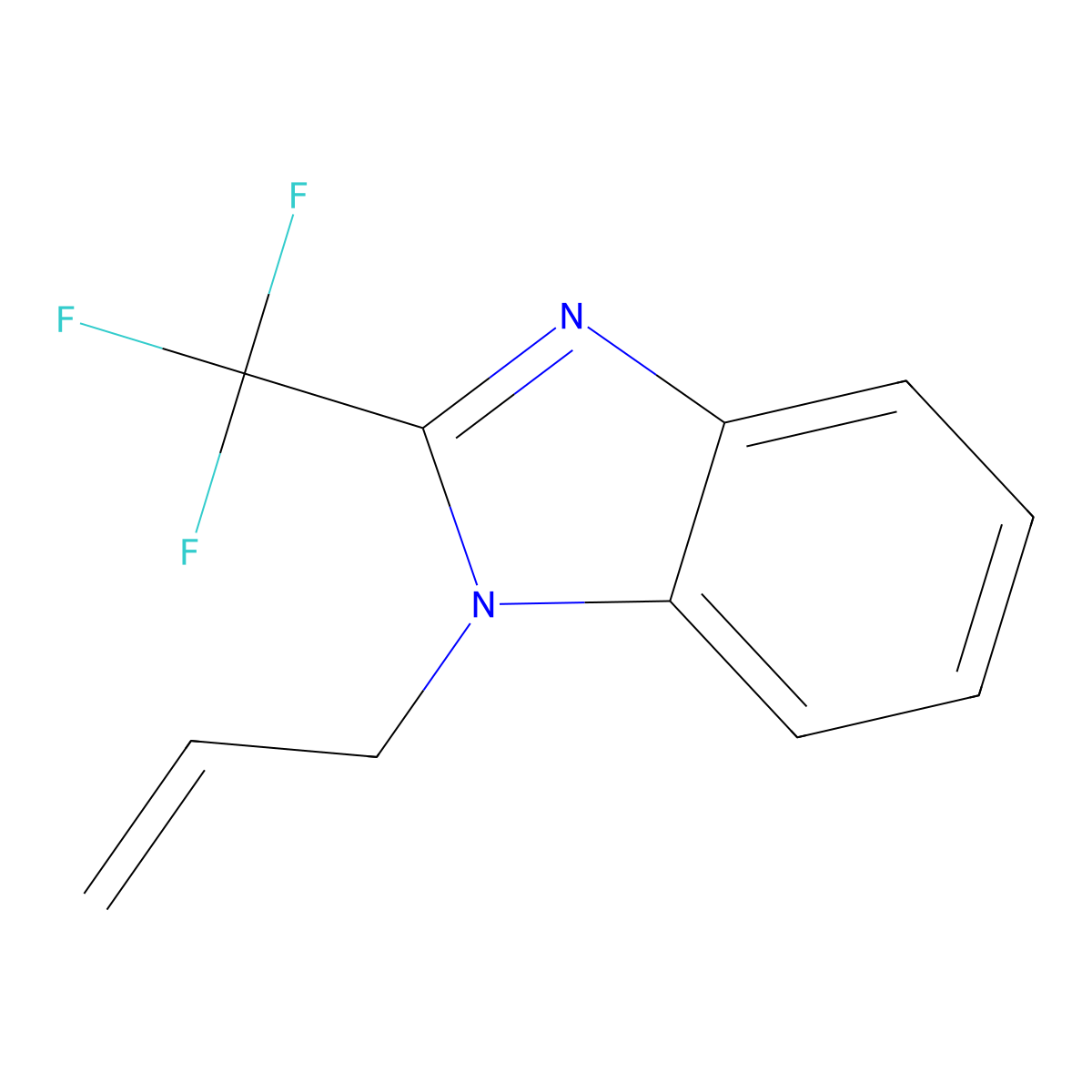 1-Allyl-2-(trifluoromethyl)benzimidazole molecular structure, CAS 139591-03-0