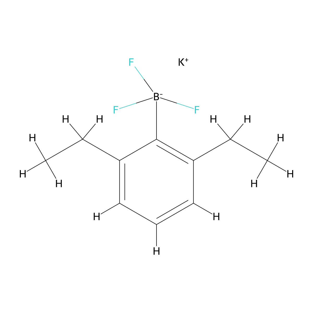 Potassium (2,6-diethylphenyl)trifluoroboranuide molecular structure, CAS 1395918-49-6