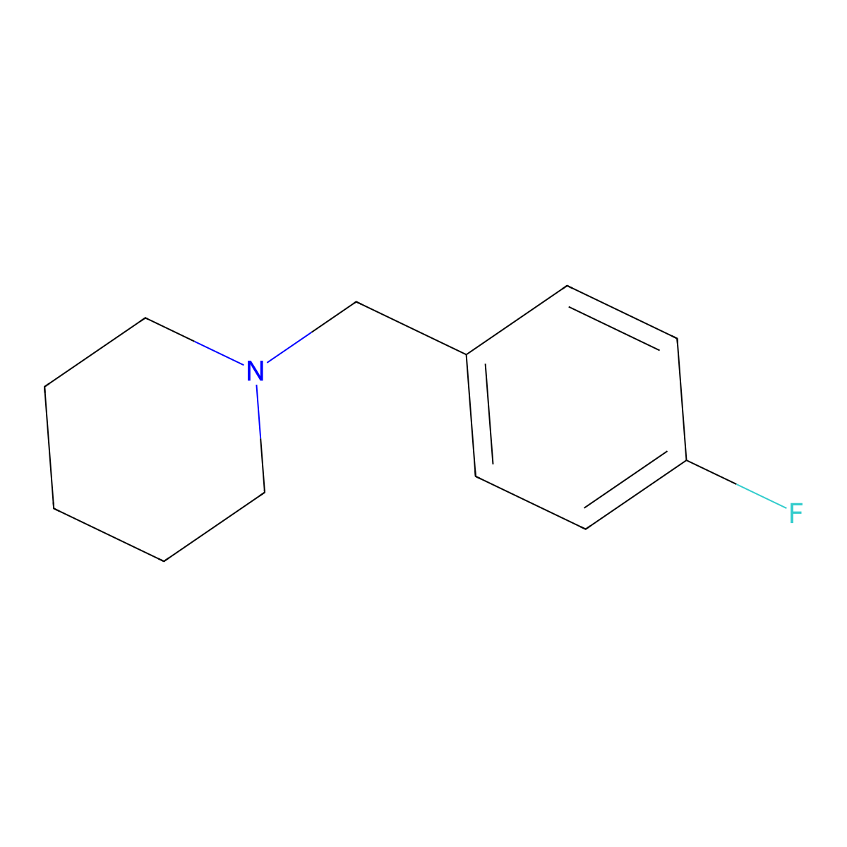 1-(4-Fluorobenzyl)piperidine molecular structure, CAS 139592-92-0
