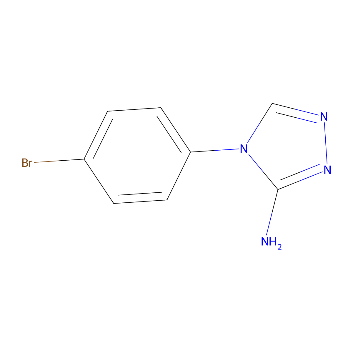 4-(4-bromophenyl)-4H-1,2,4-triazol-3-amine molecular structure, CAS 1396007-86-5