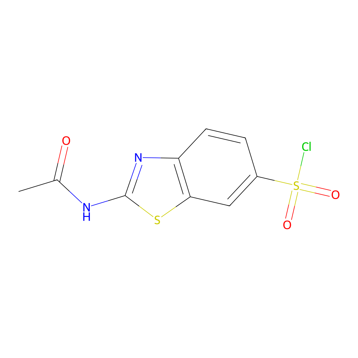 2-Acetamidobenzo[d]thiazole-6-sulfonyl chloride molecular structure, CAS 139601-01-7