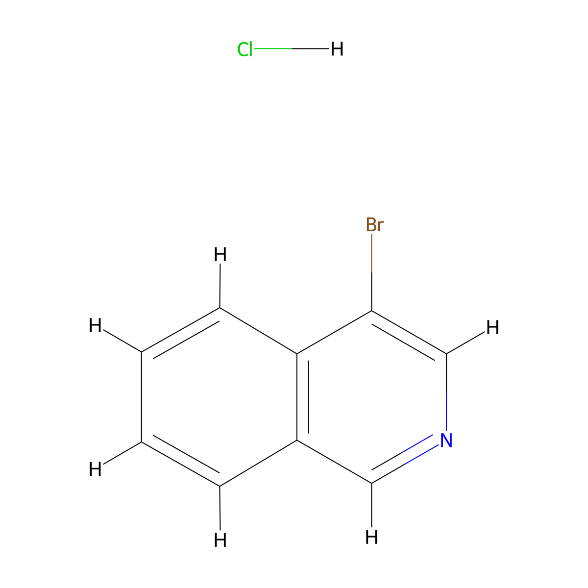 4-Bromoisoquinoline hydrochloride molecular structure, CAS 139602-12-3