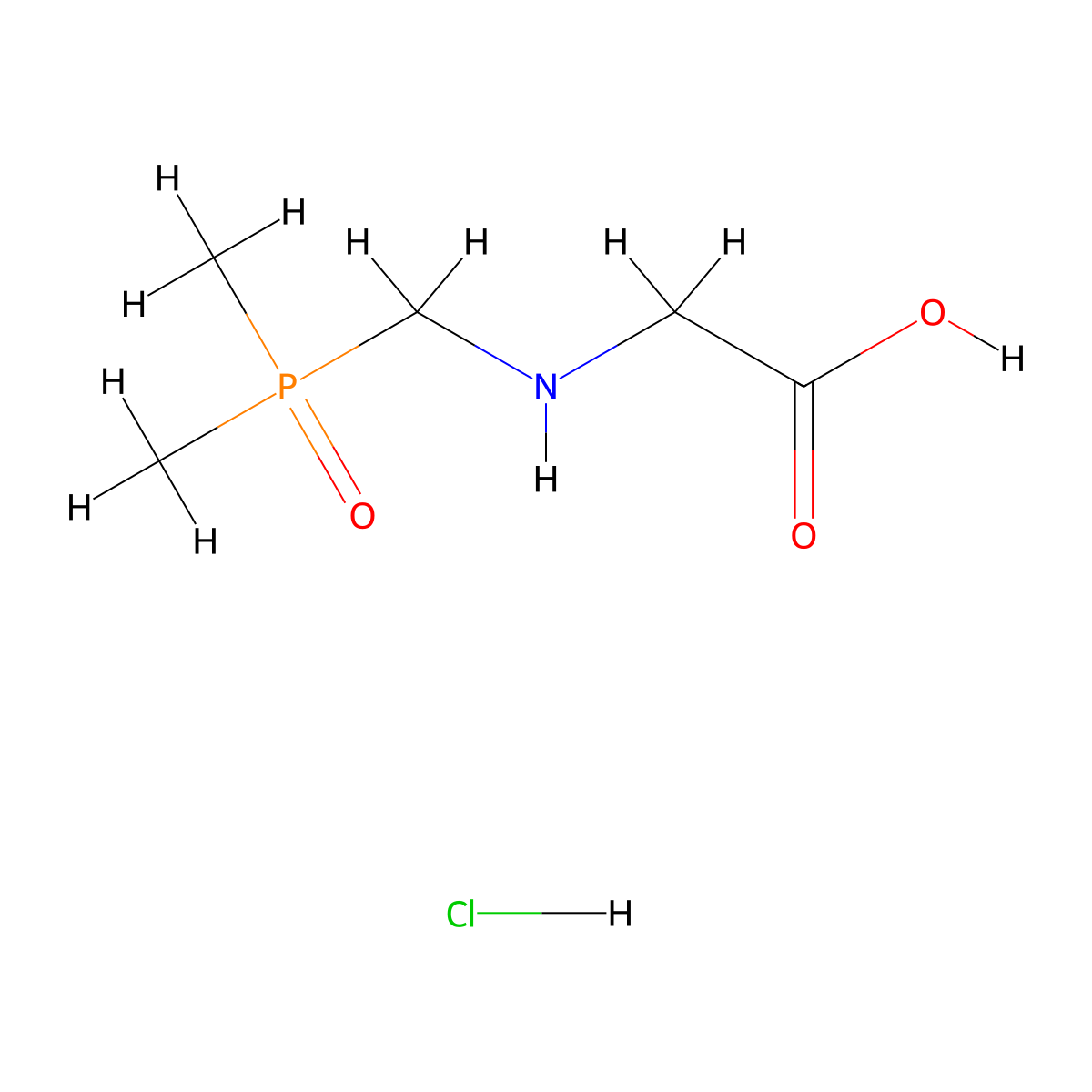 2-{[(Dimethylphosphoryl)methyl]amino}aceticacidhydrochloride molecular structure, CAS 139602-47-4