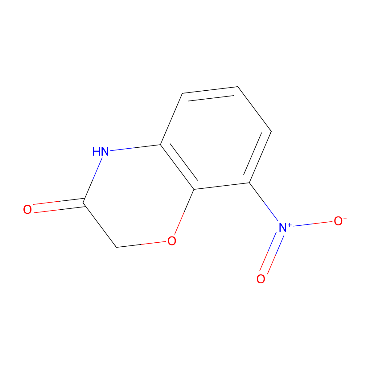 8-Nitro-2H-benzo[B][1,4]oxazin-3(4H)-one molecular structure, CAS 139605-33-7