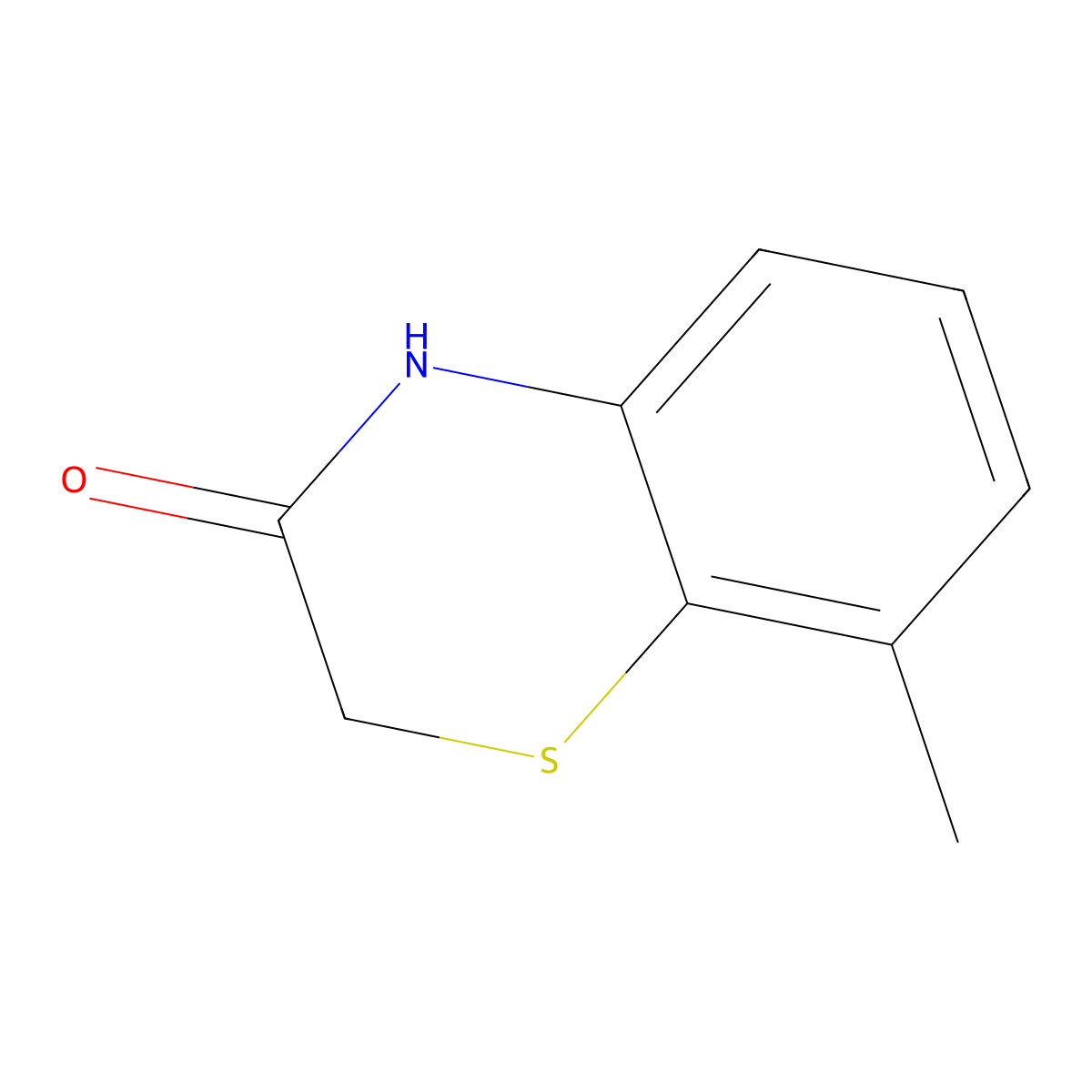 8-Methyl-2H-1,4-benzothiazine-3(4H)-one molecular structure, CAS 139605-34-8