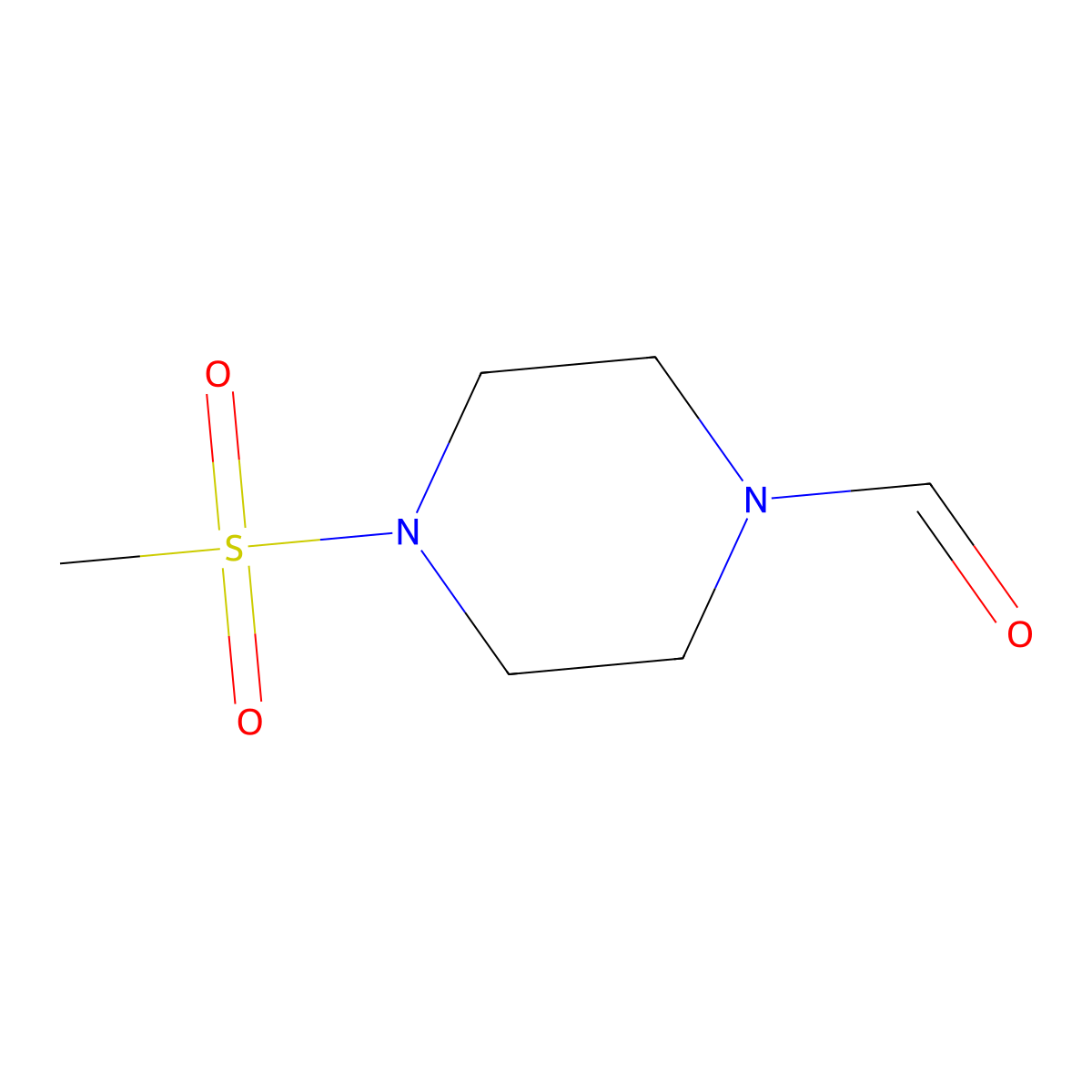 4-Methanesulfonylpiperazine-1-carbaldehyde molecular structure, CAS 139605-60-0
