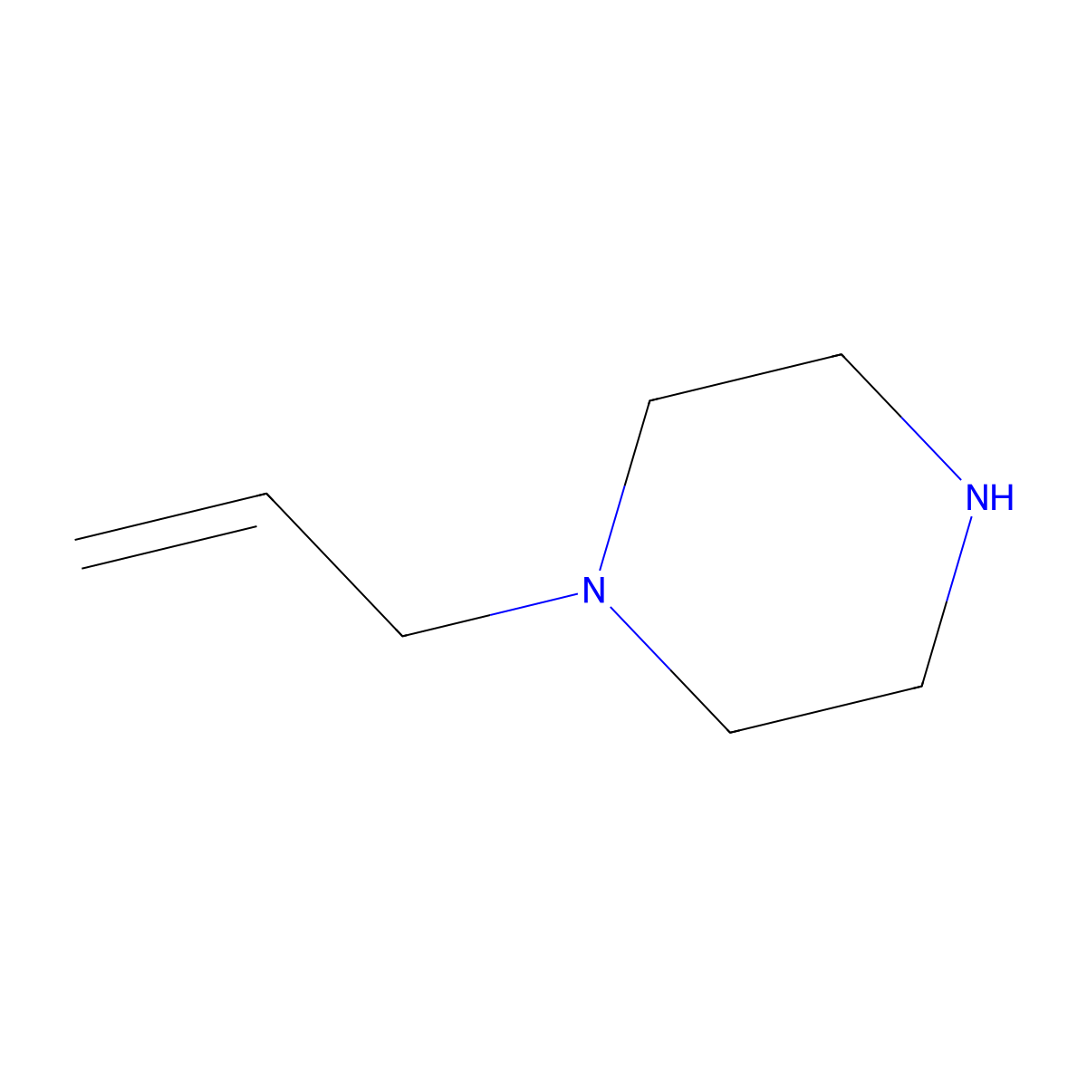 1-Allylpiperazine molecular structure, CAS 13961-36-9