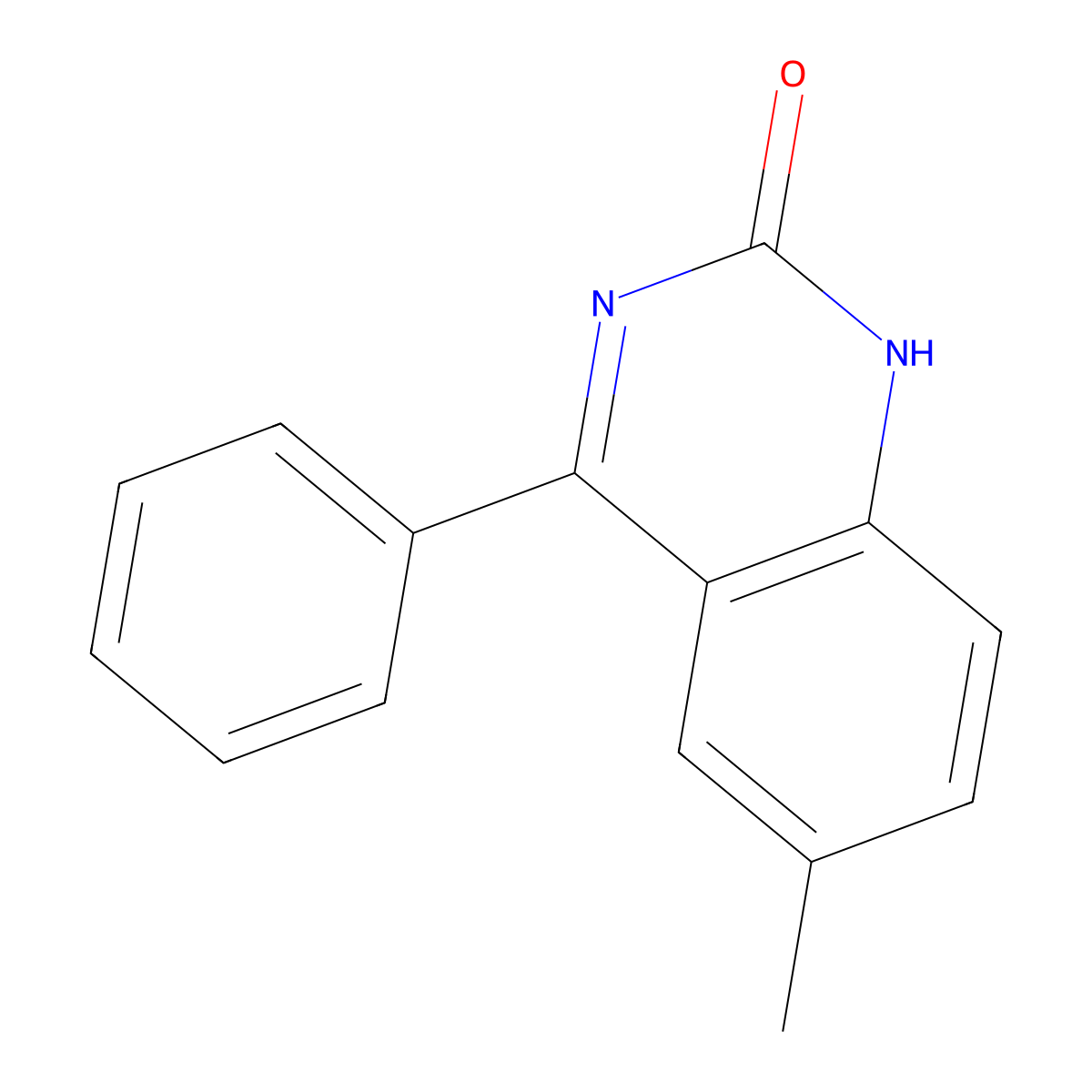 2(1H)-Quinazolinone, 6-methyl-4-phenyl- molecular structure, CAS 13961-64-3