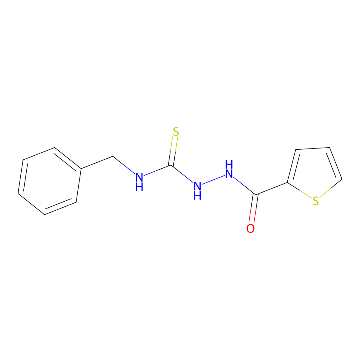 4-Benzyl-1-(thiophene-2-carbonyl)thiosemicarbazide molecular structure, CAS 139614-66-7
